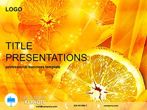 Background Lemon Juice Keynote Template | Presentation Download Design