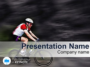 Bicycle sports Keynote template and themes
