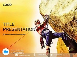Rock climbing Keynote template and themes