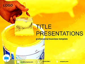 Yellow paint Keynote Template