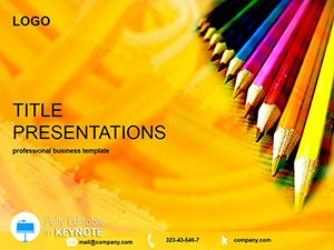 Color Pencil Keynote Template: Ignite Artistic Presentations