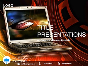 Laptop on the waves Keynotes Presentations templates