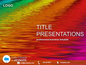 Different Color Waves Keynote templates - Themes