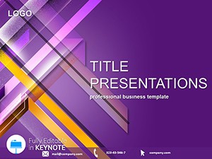 Abstract Presentation: Ribbons and Purple Background Keynote theme, template