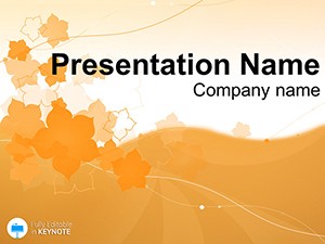 Card Flowers Keynote themes - Template