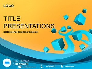 Blue Cubes Keynote template and Themes