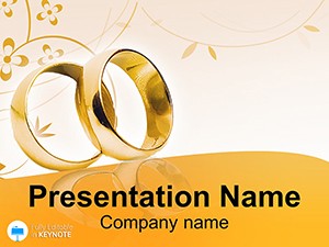 Gold Engagement Rings Keynote template