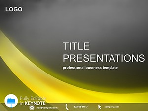 Yellow stripe on the gray Keynote Theme