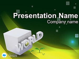 Cube World Keynote Template and themes
