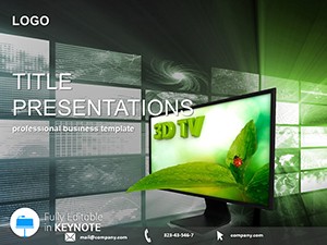 3D TV Keynote Themes - Download 3D TV Presentation Template