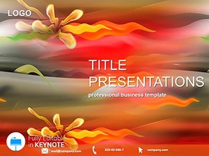 Flowers Fire Keynote Themes - Presentation Template