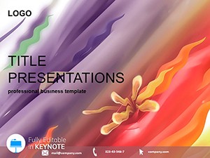Abstract Red Waves Keynote Template - Download Presentation