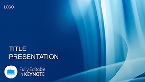 Abstract Light Rays Blue Keynote Template: Presentations