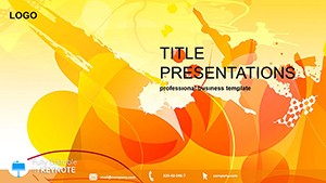 Orange Color Spots Keynote Template: Presentation
