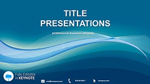 Abstract Wavy Keynote template - Themes