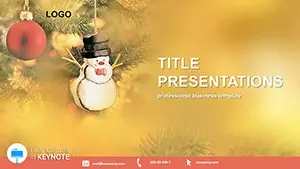 Snowman on Christmas Tree Keynote Template for Presentations