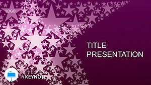 Stars on Purple Background Keynote Template for Presentation