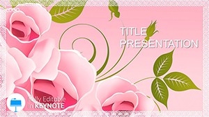 Roses with Greeting Keynote Themes - Download Free Template