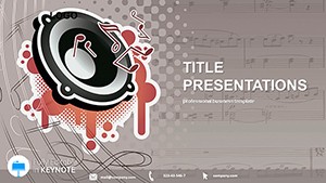 Music Column with Notes Template - Keynote Presentation Download