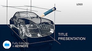 Car 3D Modeling Keynote Template: Presentations