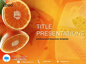 Fitness and Orange Keynote Template: Presentation