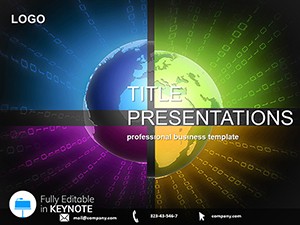 Four Cardinal Directions Keynote Template for Presentation