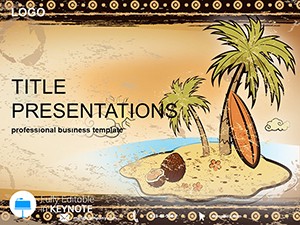 Beach Island Vacation Keynote Template | Presentation Background