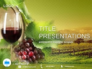 Glass of Wine and Winemaking Keynote themes - Templates