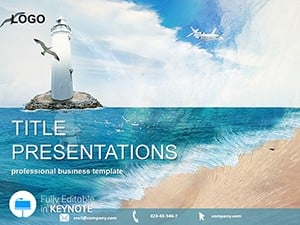 Sea and Lighthouse Keynote themes and Templates