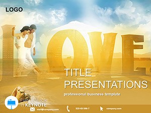 Lovers on the beach Keynote Templates