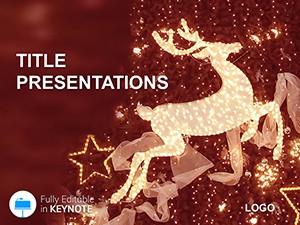 Christmas reindeer Keynote Templates