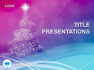 Neon Christmas Tree Keynote Templates