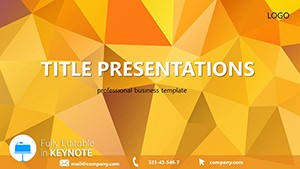 Abstract Yellow Sheet Keynote template - Themes