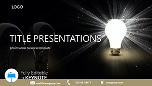 Light Bulb Idea Keynote template