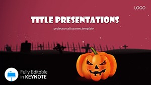 Pumpkin Grave Template for Spooktacular Halloween Keynote Presentation
