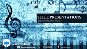Note music player Keynote templates