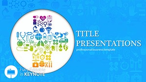Color medical cross Keynote templates