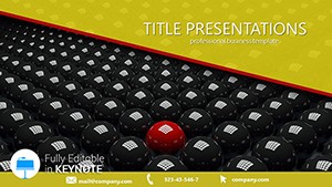 Red ball among dark Keynote templates