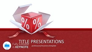 Box With Percentage Discounts Keynote templates