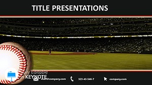 Game field Baseball Keynote templates