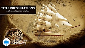 Compass, Map, Ship Keynote templates