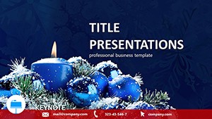 Candle Christmas Keynote Template for Presentation