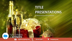 Celebrate New Year Champagne Keynote Presentation Template
