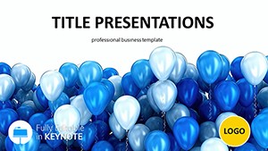 Balloon for celebration Keynote templates
