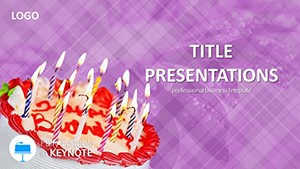 Congratulation Birthday cake Keynote templates