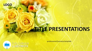 Bouquet of flowers Keynote templates