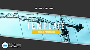 Construction crane houses Keynote template