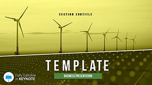 Eco-Friendly Electric Windmill Keynote Template - Presentation Themes