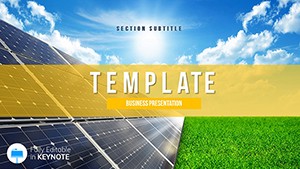 Solar Panels Keynote Templates for Presentation