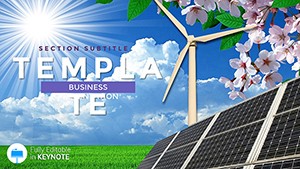 Solar panels, inverters Keynote Templates - Themes